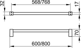 Полотенцедержатель Keuco 14701010600, хром