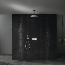 Верхний душ Axor ShowerSolutions 26035820, 35,5x35,5 см, 1 режим струи, с держателем, шлифованный ни