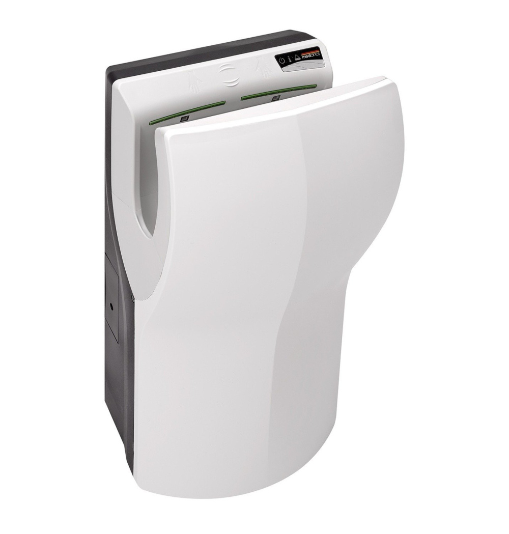 Фото Сушилки для рук Mediclinics Dualflow Plus (M24A) белый, автоматическая, высокоскоростная
