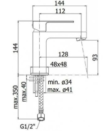 Фото Смеситель для раковины Paffoni Elle EL071NO Черный матовый