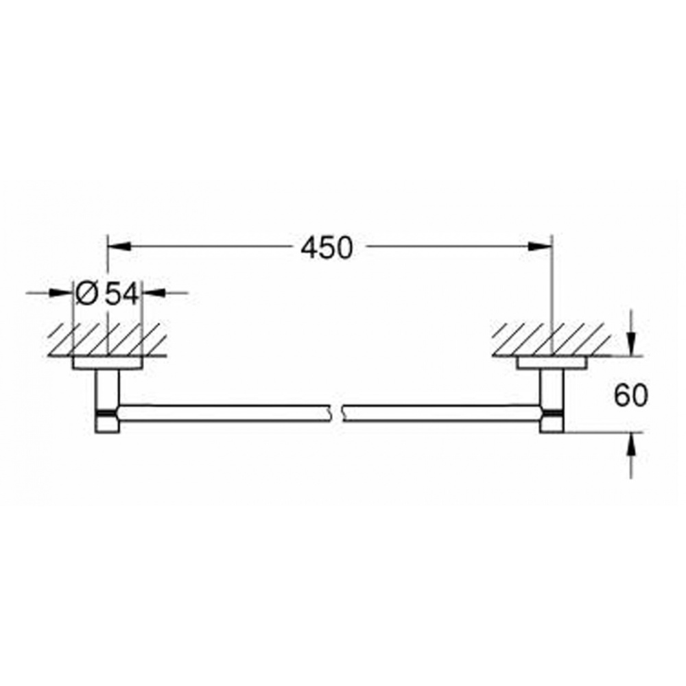 Grohe Essentials 40688GL1 Держатель полотенца, широкий