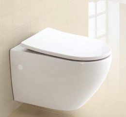 Инсталляция Am.Pm с безободковым унитазом BelBagno Sfera-R BB513CH, сиденье микролифт клавиша хром