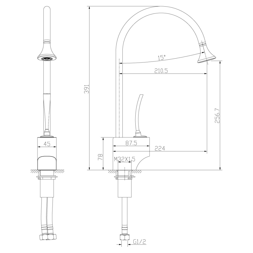 Смеситель для кухонной мойки Lemark Soul (LM6005C)