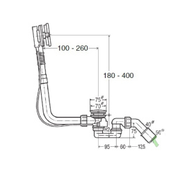 Фото Слив-перелив, BETTE B600-901 цвет - хром