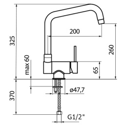 Фото Смеситель для кухни Webert Kitchen Window WD920702015