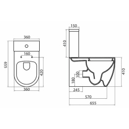 Бачок BelBagno Marino BB105T
