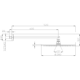 Верхний душ Bossini Cosmo H70596I.021 золото