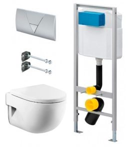 Инсталляция Viega с унитазом Roca Meridian-N Compact 346248000, сиденье микролифт