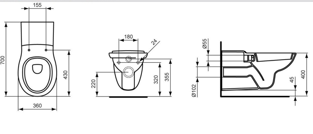 Ideal Standard San Remo R340201 Подвесной унитаз