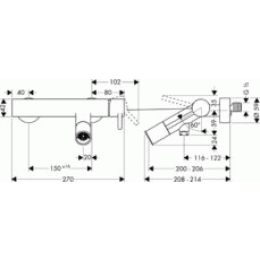 Axor Starck 10411000 Смеситель для ванны (хром)