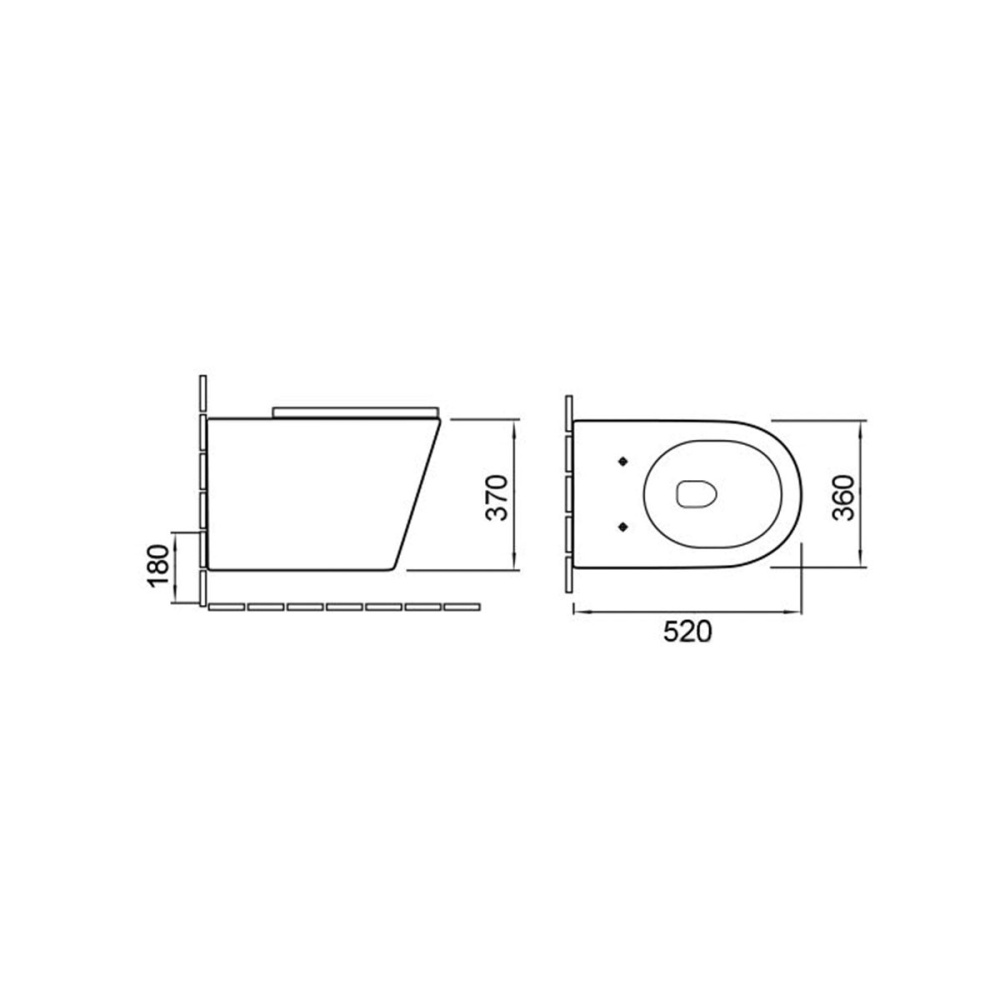Унитаз подвесной Vincea Piatti (VT1-11MG) матовый серый