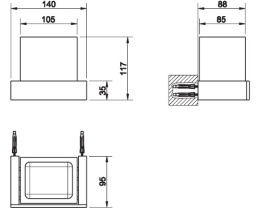 Стакан для щеток Gessi Rettangolo (20808#031) черный