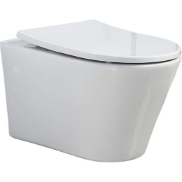 Инсталляция Tece с безободковым унитазом BelBagno Flay-R BB506CH, сиденье микролифт
