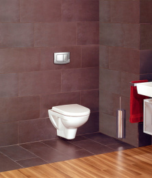 Фото Инсталляция для унитаза TECE Base 9400405 с кнопкой смыва TECEambia, хром глянцевый