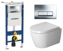 Инсталляция Geberit с безободковым унитазом Duravit ME by Starck 458.125.21.1/45300900A1/0020190000,