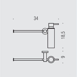 Colombo Plus W4975.HPS1 Полотенцедержатель 34см., с дозатором для жидкого мыла, подвесной