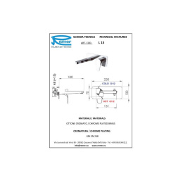Смеситель для раковины Remer RR L15 DO /золото/  настенный встраив.