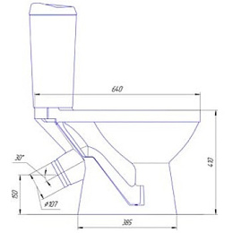 Унитаз-компакт ROSA 'КОМФОРТ ЛЮКС' микролифт цвет белый