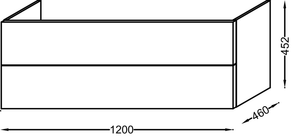 Тумба под раковину Jacob Delafon Vox 120 см, EB2071-R1-E16, цвет - ореховое дерево