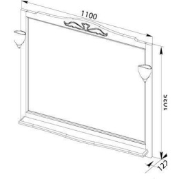 Зеркало Aquanet Амелия 110 орех