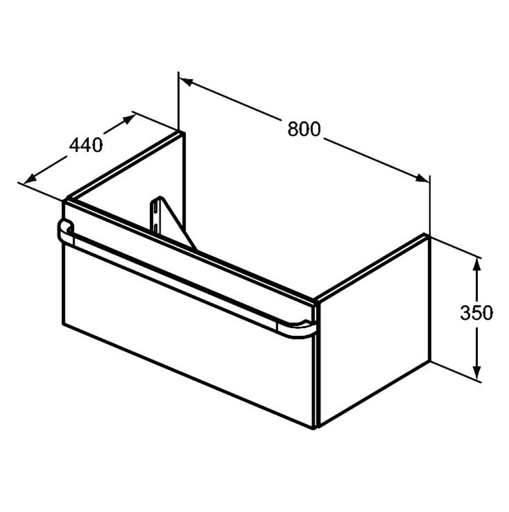 Тумбы, подстолья Подстолье для раковины R4303FA Ideal Standard Tonic II (Светло-серый глянц)