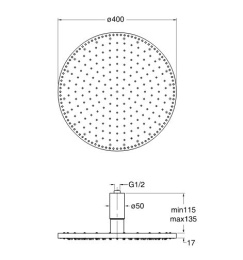 Cristina Sandwich Colours PD02051 Верхний душ 40 см