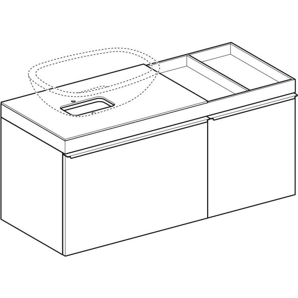 Geberit Citterio 500.564.JJ.1 Тумба для раковины, с ящиками выдвижными