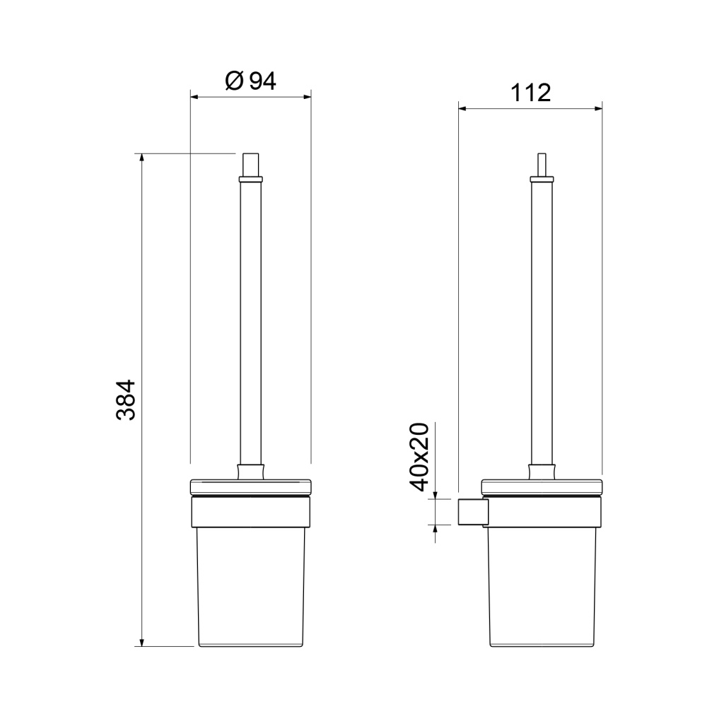 Фото Щетка для туалета Timo Luiro 18561/00 хром