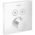 Смеситель для душа Hansgrohe ShowerSelect 15763700, 2 потребителя, термостатический, белый матовый