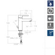 Смеситель для раковины RamonSoler DRAKO 3304 Хром