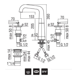 NOBILI Likid LK00211/2CR Смеситель для раковины (хром)