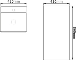 Фото Раковина напольная 42 см SantiLine (SL-4005)