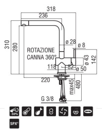 Смесители для кухни NOBILI Live LV00113IX Смеситель для кухни (матовая нержавеющая сталь)