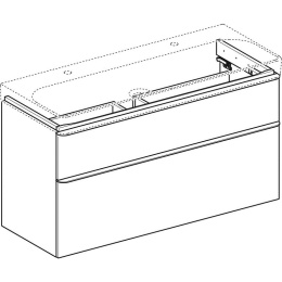Geberit Smyle Square 500.355.JR.1 Тумба для раковины, с ящиками выдвижными