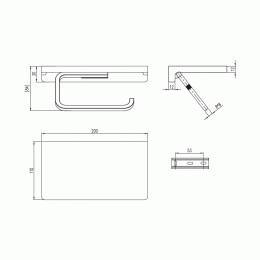 Фото Держатель туалетной бумаги Villeroy&Boch Elements-Striking (TVA15202300061) хром