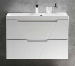 Фото Тумба под раковину BelBagno Vittoria-900-2C-SO-BL 90 см подвесная, цвет белый глянцевый