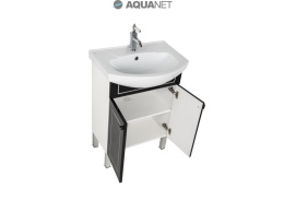Фото Мебель для ванной Aquanet Честер 60 черный/серебро