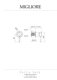 Фото Migliore Fortis 30461 Смеситель скрытого монтажа, черный матовый