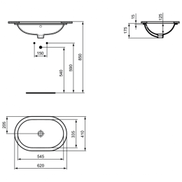 Раковина 62х41 см Ideal Standard CONNECT E505001