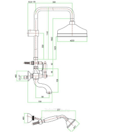 Душевая система Fiore Coloniale (02ZZ0651) бронза