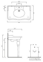 Фото Cielo Windsor WINCON95B Раковина подвесная (белый)