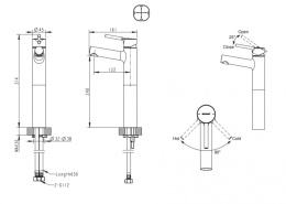 Фото Смеситель для умывальника Bravat Palace (F1172217CP-A-RUS)