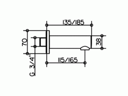 Излив для ванны Keuco Plan 54945010001, хром