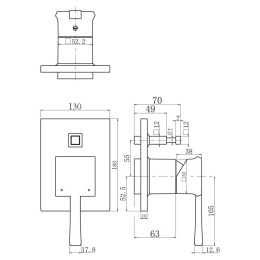 Фото Смеситель для душа BelBagno Mille MIL-BASM-CRM