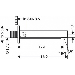Излив Hansgrohe (76410000)