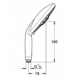 Grohe Rainshower 28765000 Душ ручной, 4 вида струи