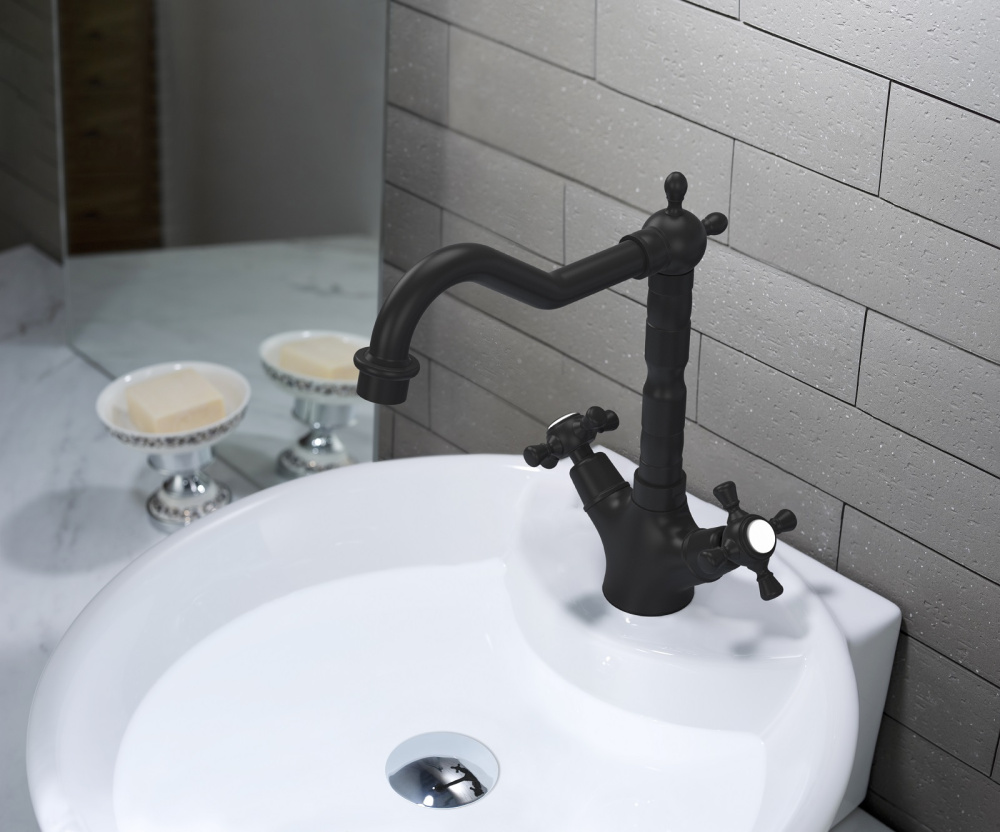 Фото Смеситель для раковины Timo Nelson 0143/03F черный