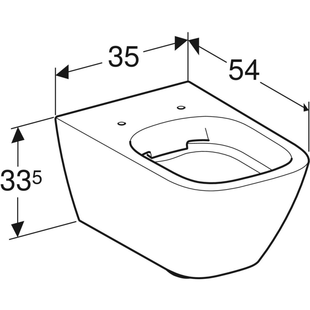 Geberit Smyle Square 500.208.01.1 Унитаз подвесной, безободковый
