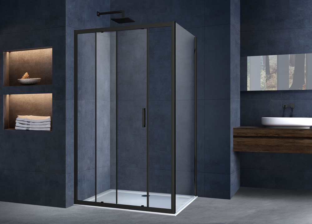 Фото Душевой уголок Vincea Alpha (VSR-3AL9012CLB) черный