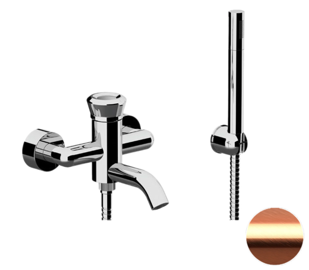 Фото Смеситель для ванны Remer Element ET02RP, медь брашированная